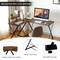Costway 58'' x 44'' L-Shaped Computer Gaming Desk w/ Monitor Stand & Host Tray Home Office